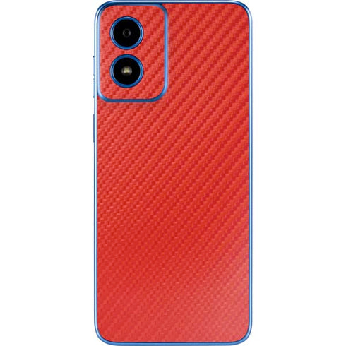 Red Carbon Fiber Specialty Texture Material Moto G Play 4G (2024) Skin
