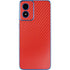 Red Carbon Fiber Specialty Texture Material Moto G Play 4G (2024) Skin