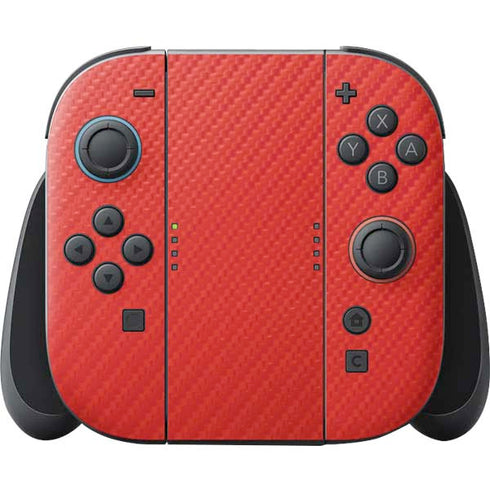Red Carbon Fiber Specialty Texture Material Nintendo Skins