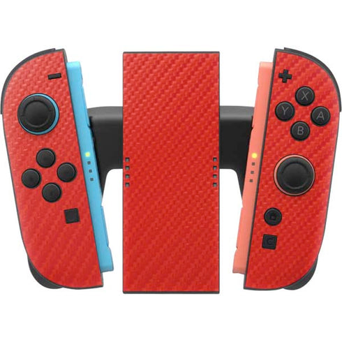 Red Carbon Fiber Specialty Texture Material Nintendo Switch 2 (2025) Joy-Con Controller Skin