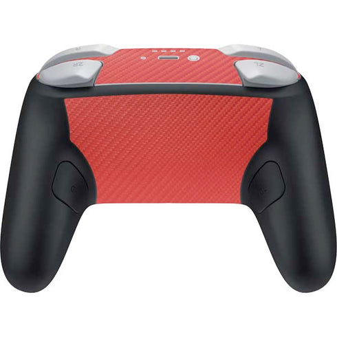 Red Carbon Fiber Specialty Texture Material Nintendo Switch 2 (2025) Pro Controller Skin