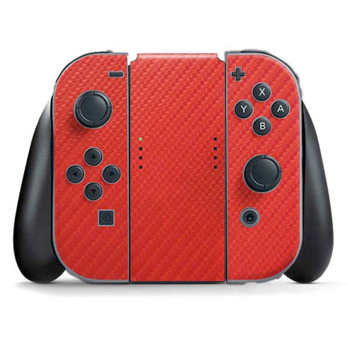 Red Carbon Fiber Specialty Texture Material Nintendo Skins