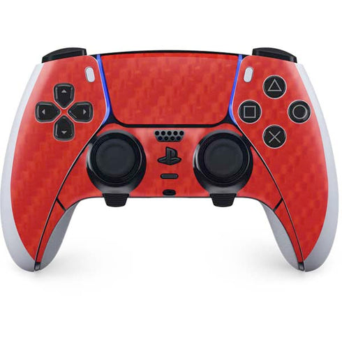 Red Carbon Fiber Specialty Texture Material PlayStation PS5 Skins