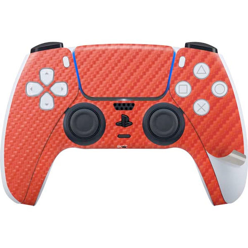 Red Carbon Fiber Specialty Texture Material PS5 Pro Bundle Skin