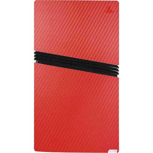 Red Carbon Fiber Specialty Texture Material PS5 Pro Console Skin