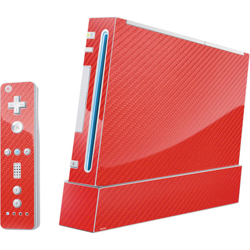 Red Carbon Fiber Specialty Texture Material Nintendo Skins