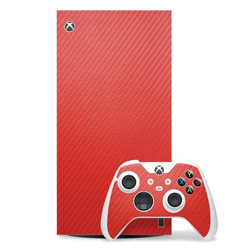 Red Carbon Fiber Specialty Texture Material Xbox Series X Skins