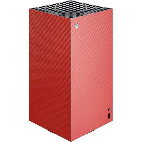Red Carbon Fiber Specialty Texture Material XBox Series X Digital Edition Console Skin