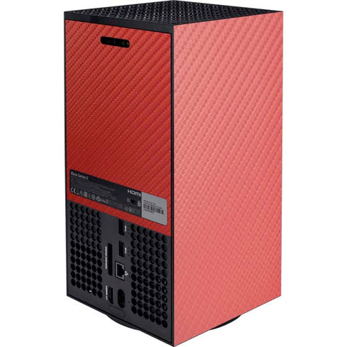 Red Carbon Fiber Specialty Texture Material XBox Series X Digital Edition Console Skin