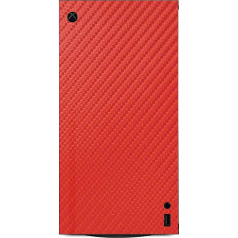 Red Carbon Fiber Specialty Texture Material XBox Series X Digital Edition Console Skin