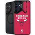 NBA Chicago Bulls Red Distressed Galaxy S25 FE Kickstand Case