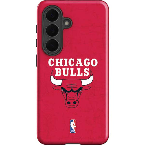 NBA Chicago Bulls Red Distressed Galaxy S26 Plus Impact Case