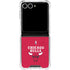 NBA Chicago Bulls Red Distressed Galaxy Z Flip7 Clear Case