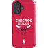 NBA Chicago Bulls Red Distressed iPhone 16 Magsafe Impact Case