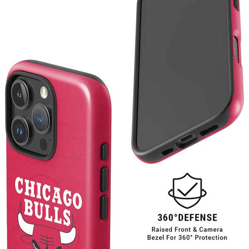 NBA Chicago Bulls Red Distressed iPhone 16 Pro Max Magsafe Impact Case