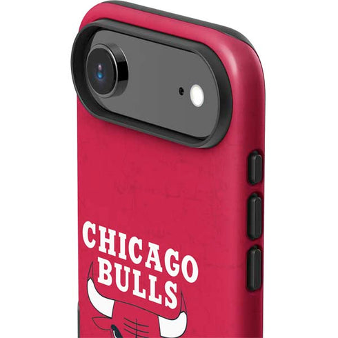 NBA Chicago Bulls Red Distressed iPhone 17 Air Impact Case