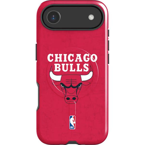 NBA Chicago Bulls Red Distressed iPhone 17 Air Magsafe Impact Case