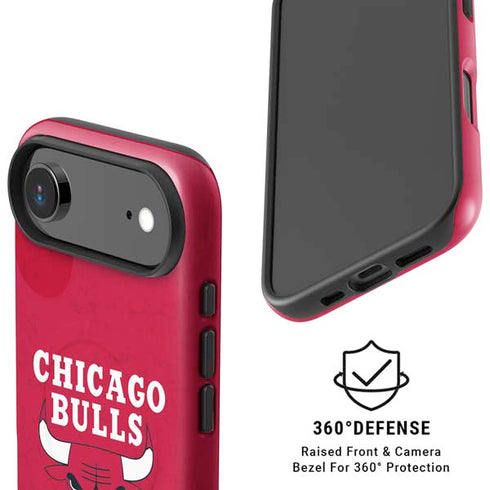 NBA Chicago Bulls Red Distressed iPhone 17 Air Magsafe Impact Case