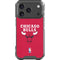 NBA Chicago Bulls Red Distressed iPhone 17 Pro Clear Case