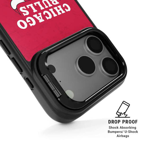 NBA Chicago Bulls Red Distressed iPhone 17 Pro Kickstand Case