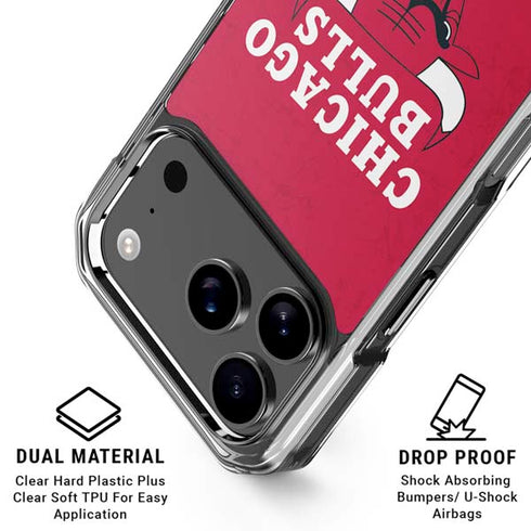 NBA Chicago Bulls Red Distressed iPhone 17 Pro MagSafe Case