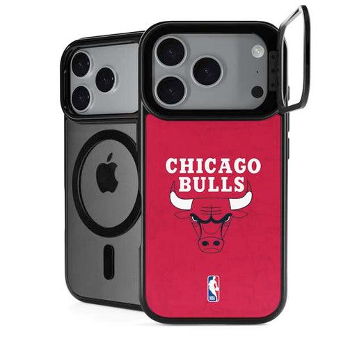 NBA Chicago Bulls Red Distressed iPhone 17 Pro Max Kickstand Case
