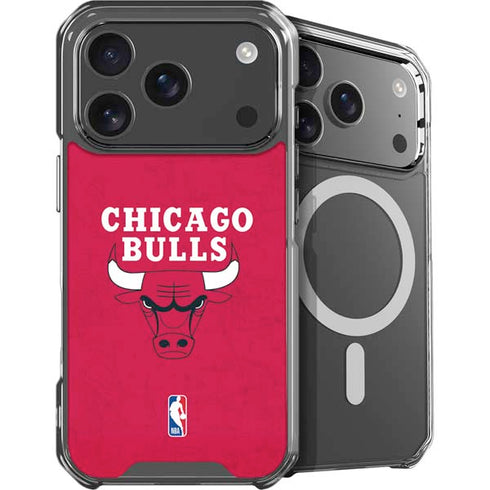 NBA Chicago Bulls Red Distressed iPhone 17 Pro Max MagSafe Case