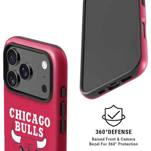 NBA Chicago Bulls Red Distressed iPhone 17 Pro Max Magsafe Impact Case