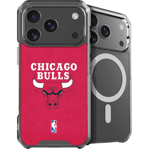 NBA Chicago Bulls Red Distressed iPhone 18 Pro Max MagSafe Case