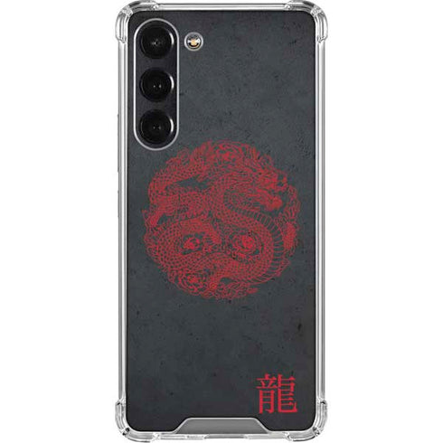 Red Dragon Galaxy S24 FE Clear Case