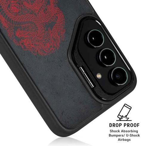 Red Dragon Galaxy S24 FE Kickstand Case