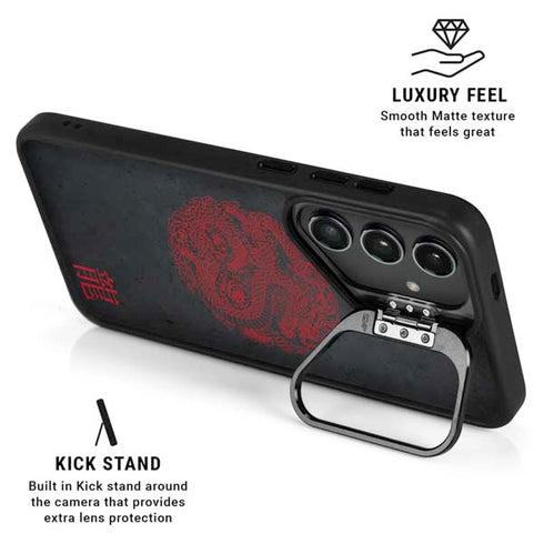 Red Dragon Galaxy S25 Plus Kickstand Case