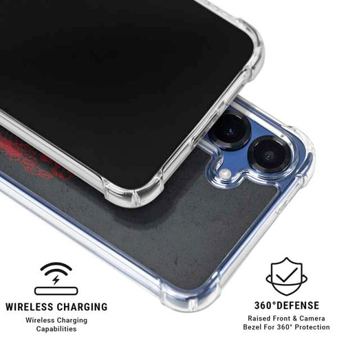 Red Dragon Galaxy S25 Clear Case