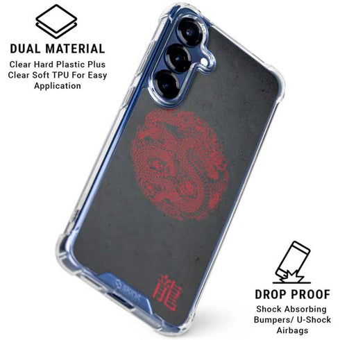 Red Dragon Galaxy S25 Clear Case