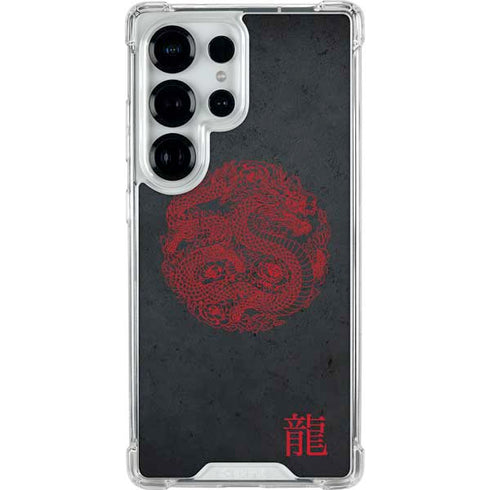 Red Dragon Galaxy S25 Ultra Clear Case