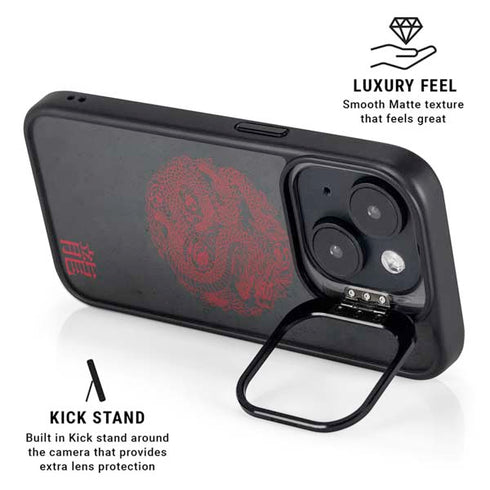 Red Dragon iPhone 15 Kickstand Case