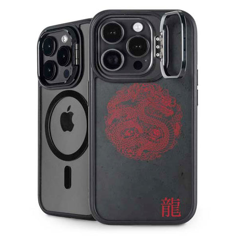 Red Dragon iPhone 15 Pro Kickstand Case