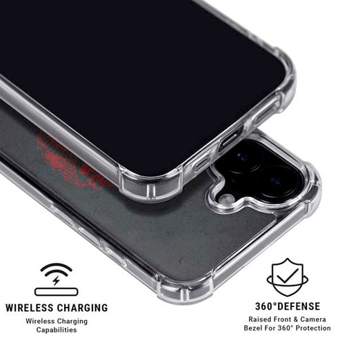 Red Dragon iPhone 16 Plus Clear Case