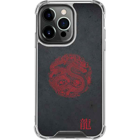 Red Dragon iPhone 16 Pro Clear Case