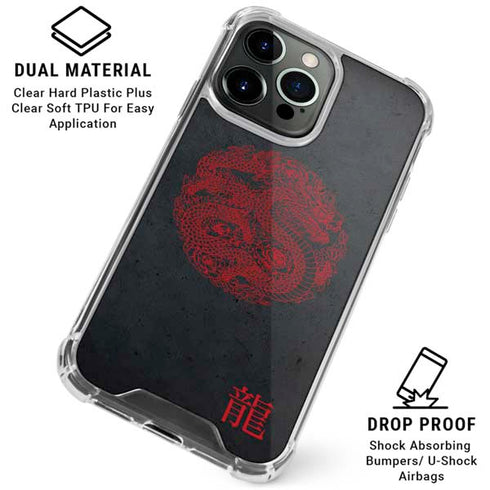 Red Dragon iPhone 16 Pro Max Clear Case