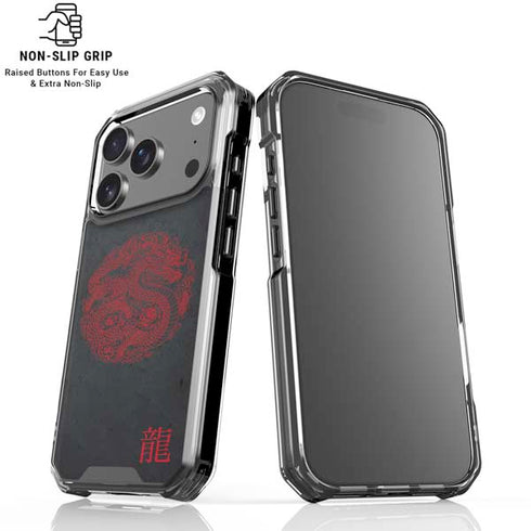Red Dragon iPhone 18 Pro Clear Case
