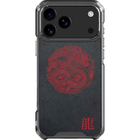 Red Dragon iPhone 18 Pro Max Clear Case