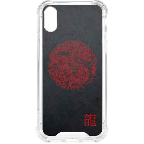 Red Dragon iPhone XS Clear Case