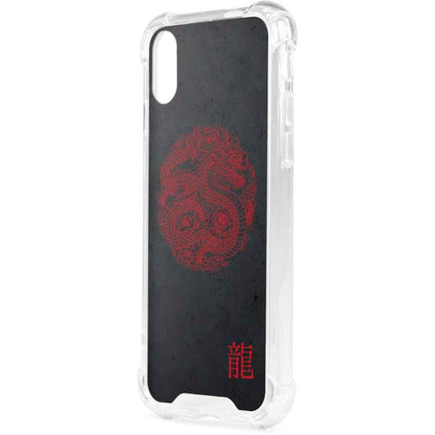 Red Dragon iPhone XS Clear Case