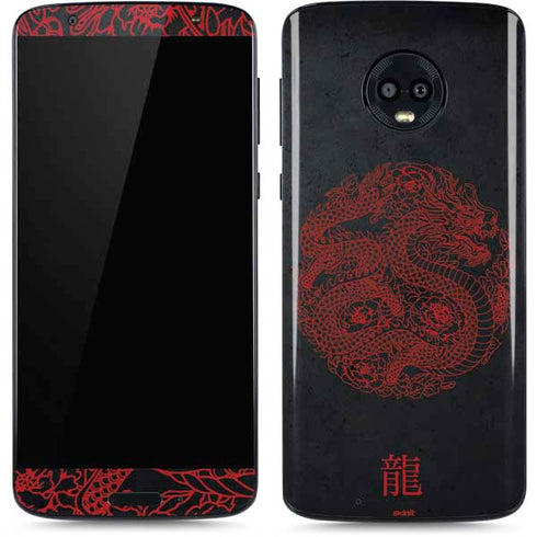 Red Dragon Moto G6 Skin