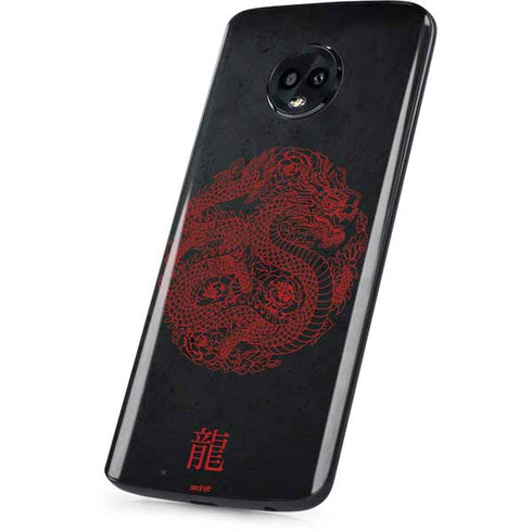 Red Dragon Moto G6 Skin