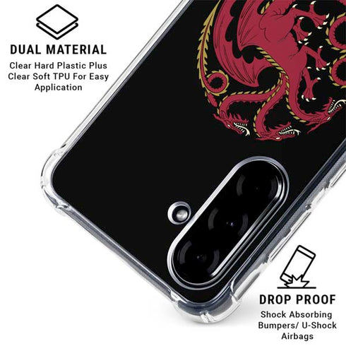 HBO House of the Dragon Red Tararyen Sigil Galaxy A36 5G Clear Case