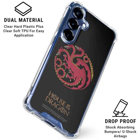 HBO House of the Dragon Red Tararyen Sigil Galaxy S25 Clear Case