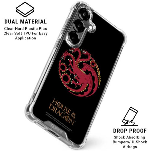 HBO House of the Dragon Red Tararyen Sigil Galaxy S26 Clear Case