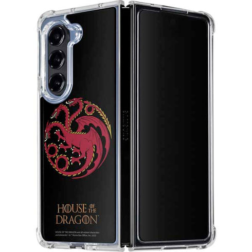 HBO House of the Dragon Red Tararyen Sigil Galaxy Z Fold5 5G Clear Case